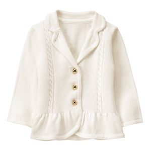 Janie and Jack | Ivory knit peplum blazer